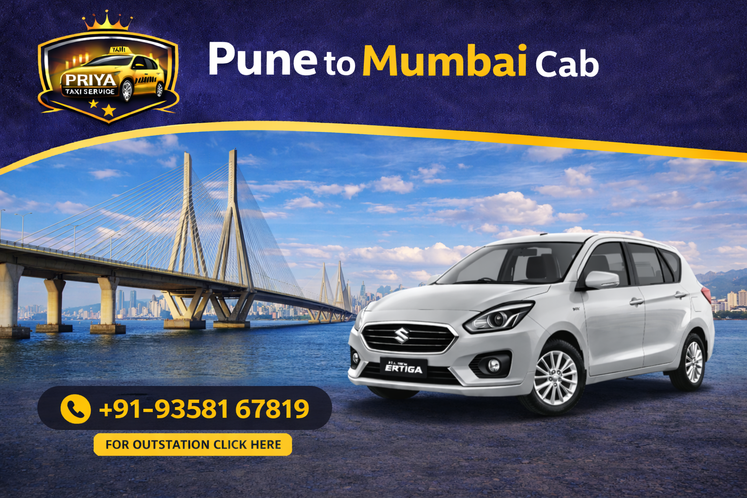 Pune to Mumbai cab - best service and economical price